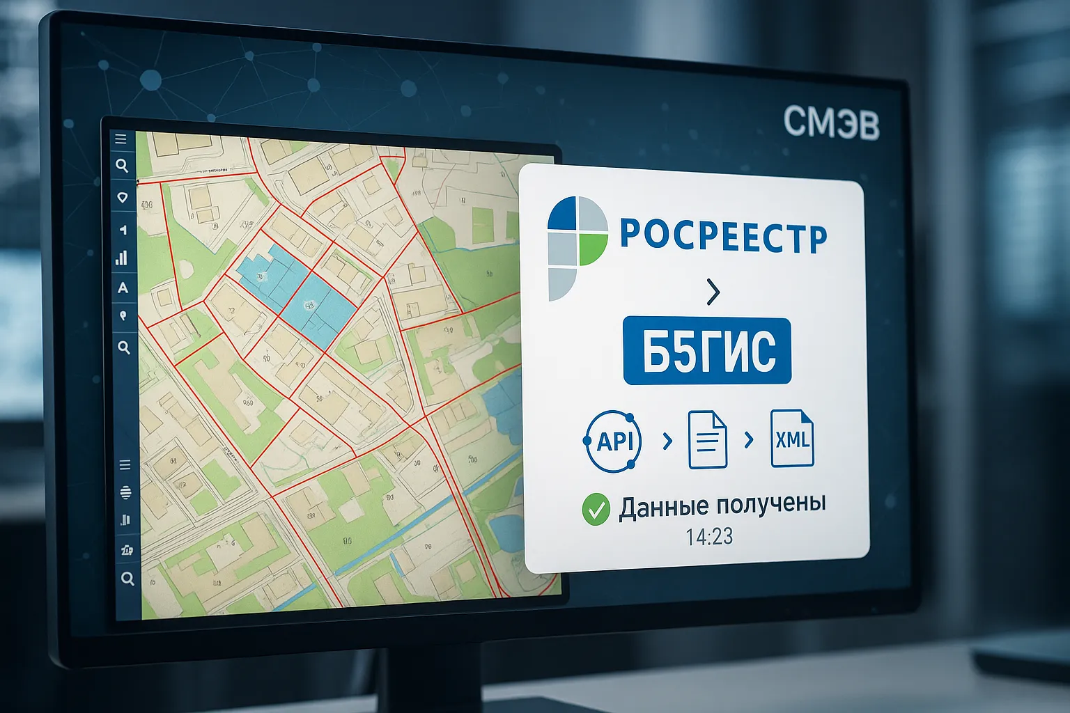 Интеграция Б5ГИС с данными Росреестра
