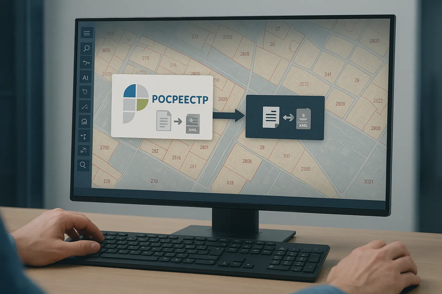 Работа с данными Росреестра в геоинформационной системе